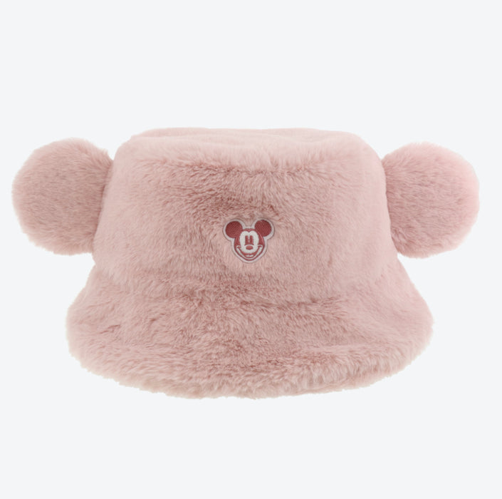 TDR - Fluffy Fluffy Warm Goods x Fluffy Boa Mickey Mouse Bucket Hat with Ear (Color: Red)