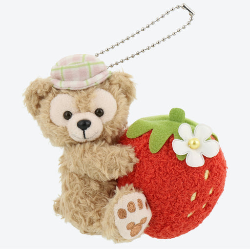 TDR - Duffy & Friends "Heartfelt Strawberry Gift" Collection x Duffy "Hugging Strawberry" Plush Keychain (Release Date: Jan 15)