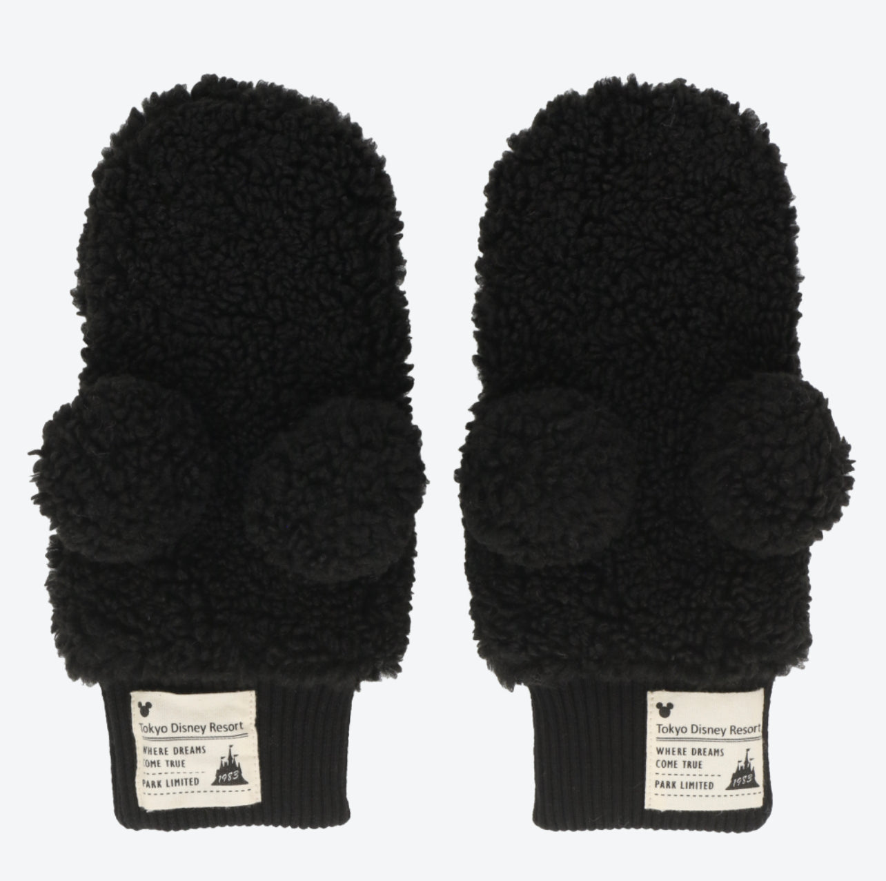 TDR - Fluffy and Fluffy! Mickey Mouse Gloves (Black) (Release on Sep 28, 2023)