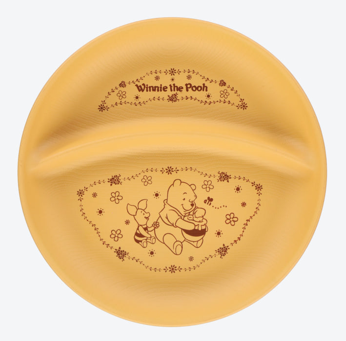 TDR - Winnie the Pooh & Piglet Wooden-Style Divided Section Plate (Release on Sep 28, 2023)