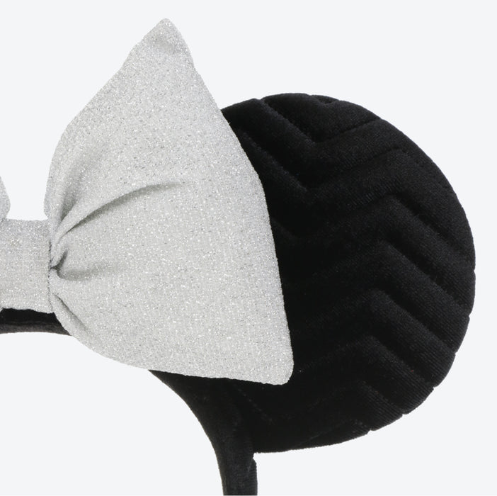 TDR - Minnie Mouse Silver Bow Black Wave Ear Headband (Release on Sep 28, 2023)