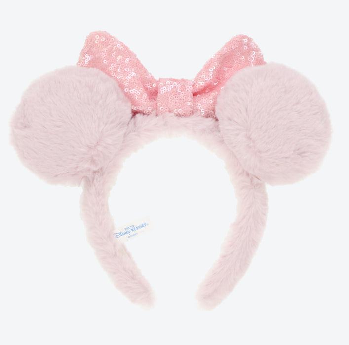 TDR - Fluffy Fluffy Warm Goods x Minnie Mouse Sequin Bow Ear Headband (Color: Pink) (Release Date: Oct 26)