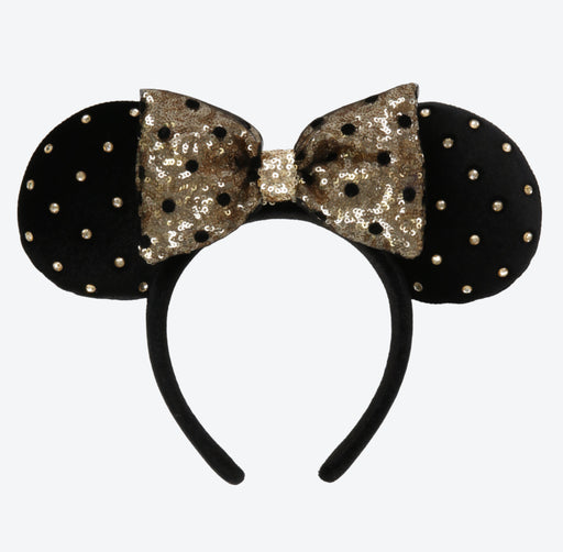 TDR - Minnie Mouse "Glitting Gold" & Velor Fabroc Sequin Ear Headband (Release Date: Dec 14)