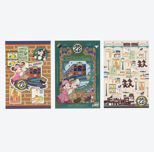 TDR - Tokyo Disney Sea 22nd Anniversary Celebration Collection - Mickey & Minnie Mouse, Figaro Post Cards Set (Release Date: Sept 4)