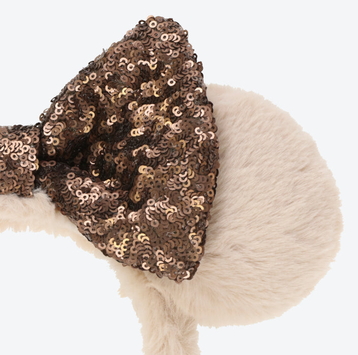 TDR - Fluffy Fluffy Warm Goods x Minnie Mouse Sequin Bow Ear Headband (Color: Beige) (Release Date: Oct 26)