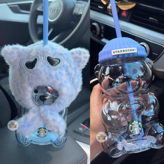 Starbucks China - 2026 Leopard Print Brown Series Bearista Glass 660ml with Stickers Color: Blue (Release Date: Aug 4, 2026)