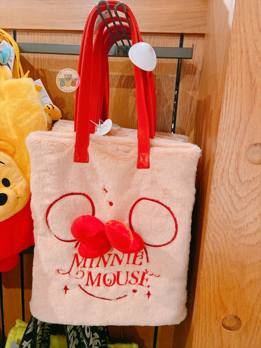 SHDL - Fluffy Minnie Mouse Tote Bag with Bow