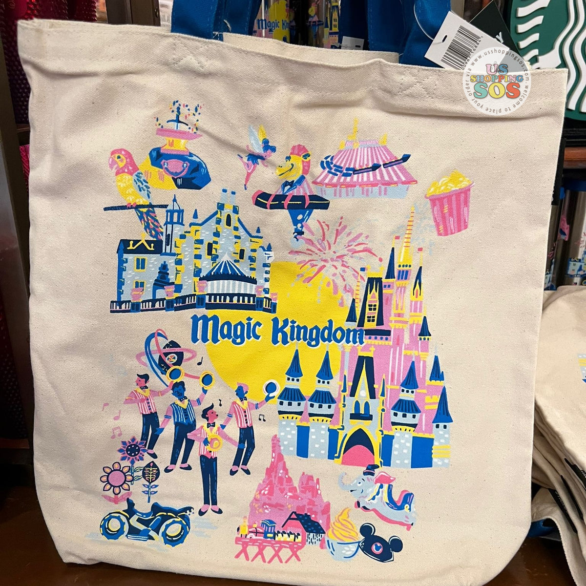 WDW - Starbucks Discovery Series - “Magic Kingdom” Canvas Tote Bag