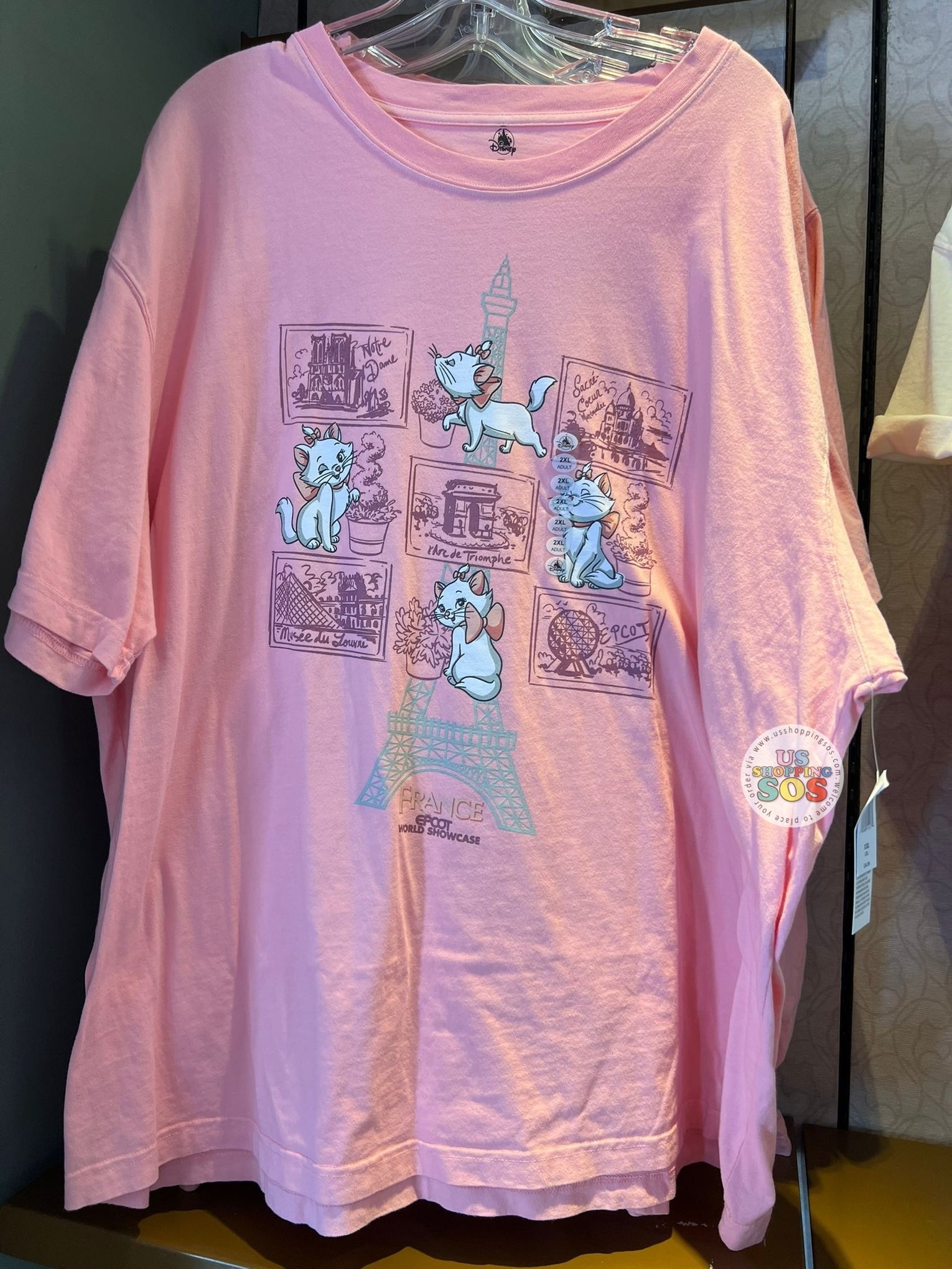 WDW - EPCOT World Showcase - France Marie and Eiffel Tower Pink Graphi ...