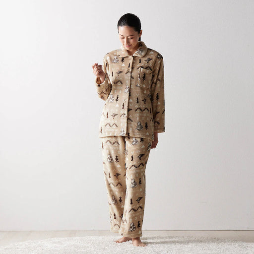 JP x BM - Winnie the Pooh Fluffy and Warm Open-Necked Boa Pajamas For Adults
