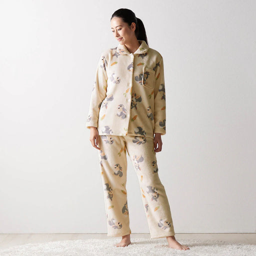 JP x BM - Thumper Fluffy and Warm Open-Necked Boa Pajamas For Adults