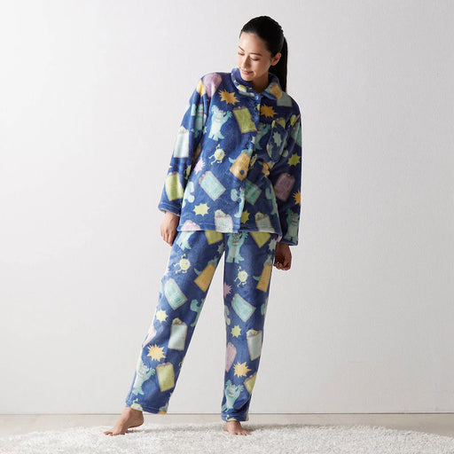 JP x BM - Monster Inc Fluffy and Warm Open-Necked Boa Pajamas For Adults