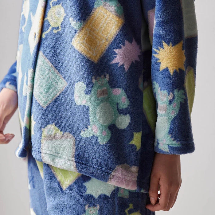 JP x BM - Monster Inc Fluffy and Warm Open-Necked Boa Pajamas For Adults