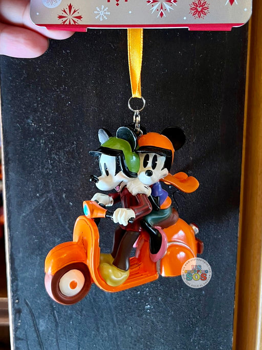 WDW - Epcot World Showcase Italy - Italy Iconic Mickey & Minnie on Orange Scooter Ornament