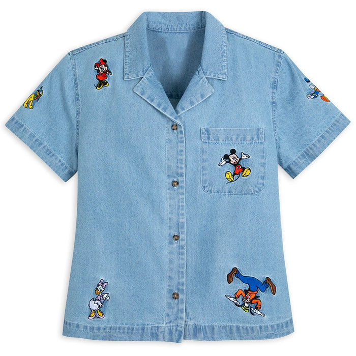 HKDS - Mickey Mouse and Friends Denim Shirt for Women