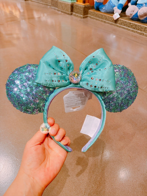 SHDL - Minnie Mouse Blue Green Sequin Ear Headband
