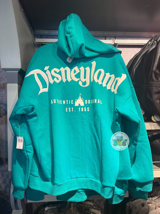 DLR - Castle “Disneyland Authentic Original Est 1955 ” Teal Hoodie Jacket (Adult)