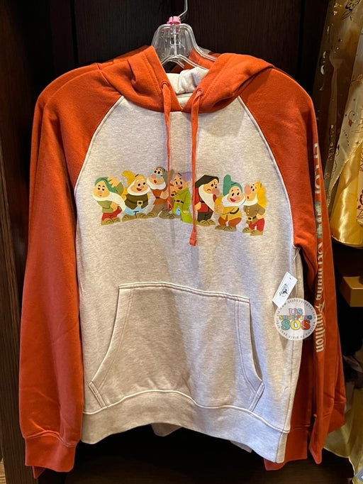 WDW - Epcot World Showcase Germany - Seven Drawfs Raglan Hoodie Brick/Grey Pullover (Adult)