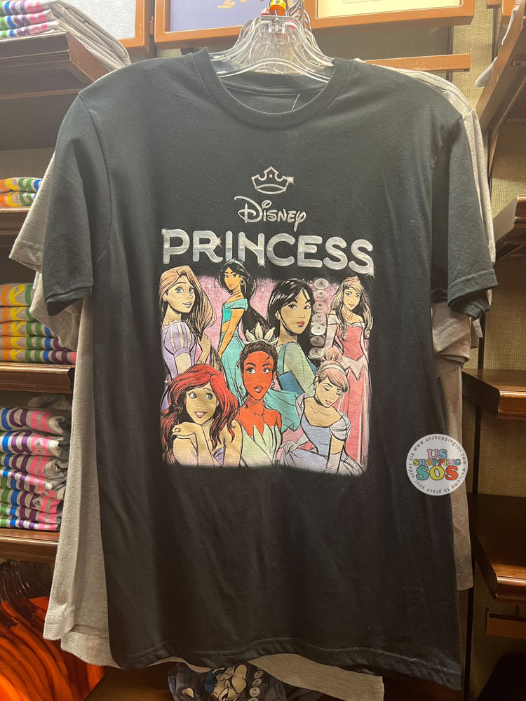 DLR/WDW - Disney Princess Color Sketches Black Graphic Tee