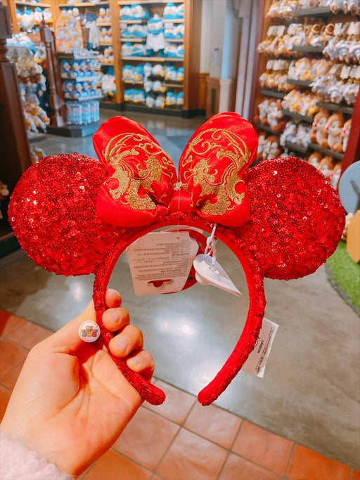 SHDL - Mickey & Friends Lunar New Year 2024 Collection x Minnie Mouse Sequin Ear Headband