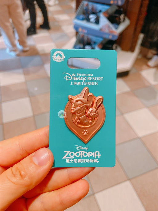 SHDL - Zootopia x Judy Hopps & Nick Wilde Rose Gold Color Pin