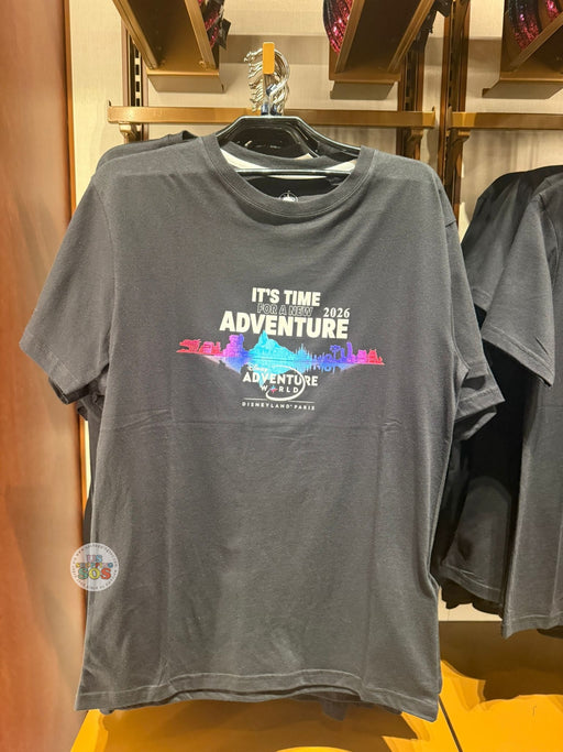 DLP - 2026 Disneyland Paris Disney Adventure World ‘It’s Time for a New Adventure’ Wordings T Shirt for Adults