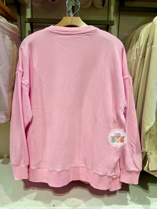 DLR/WDW - Classic Mickey Embroidered Park Logo Baby Pink Pullover (Adult)