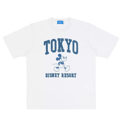 TDR - Mickey Mouse with "Tokyo Disney Resort" Denim Logo T Shirt for Adults (Release Date: June 19 , 2025)