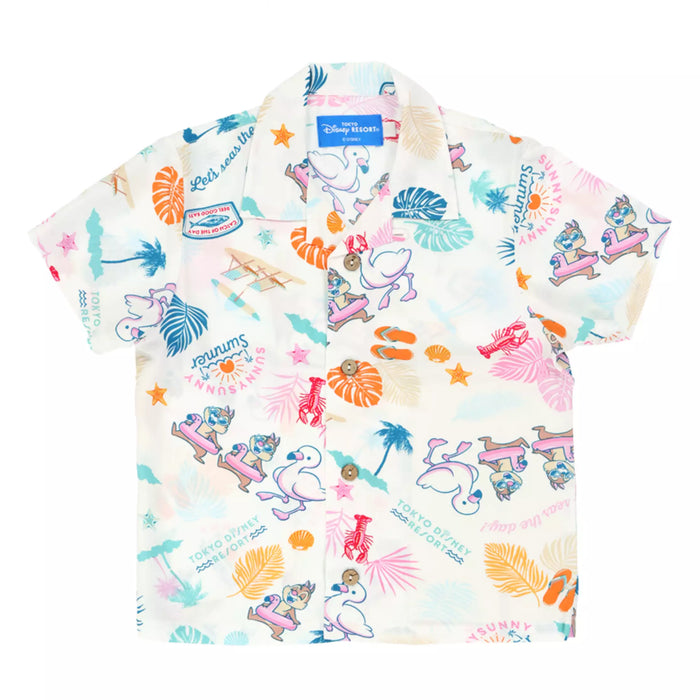 TDR - Mickey & Friends "SUNNY SUNNY Summer" Collection x Chip & Dale All Over Print Shirt for Kids (Release Date: Jun 5. 2025)