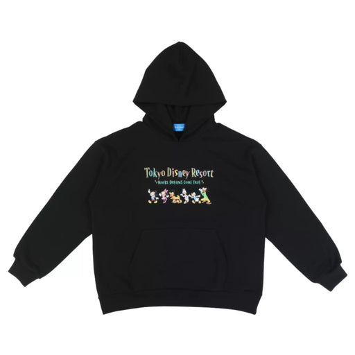 TDR - Mickey & Friends "Tokyo Disney Resort Where Dreams Come True" Pullover Hoodies for Adults Color: Black (Release Date: Oct 2, 2025)