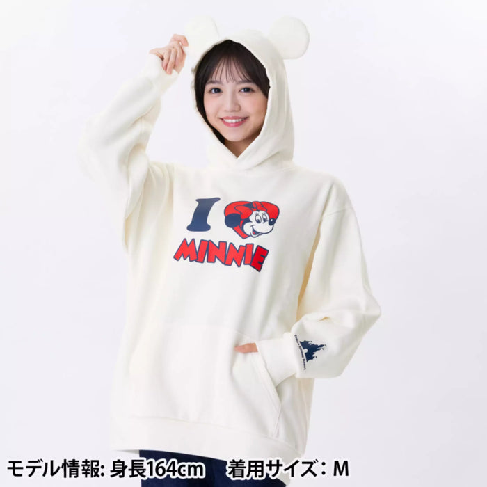 TDR - I love Minnie Mouse Pullover Hoodies with Ears for Adults Color:Pink (Release Date: Oct 2, 2025)