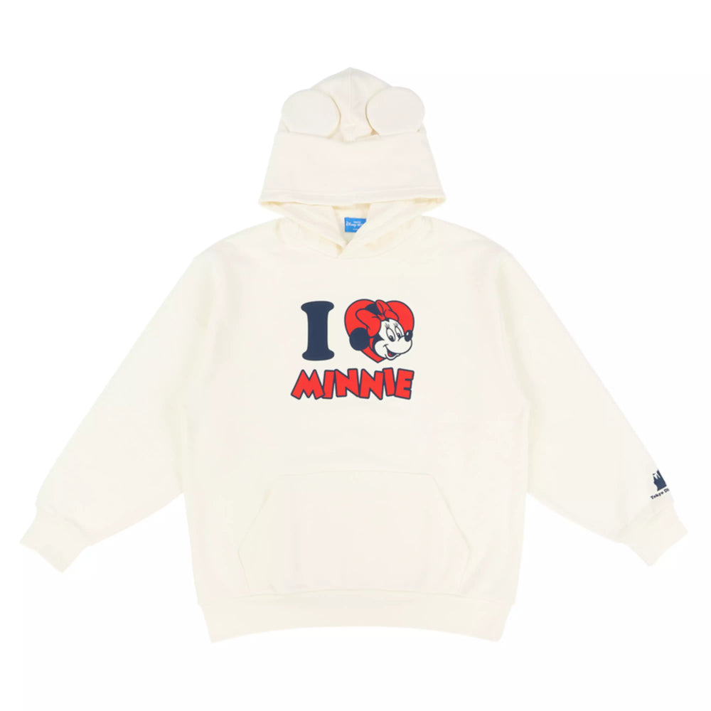 TDR - I love Minnie Mouse Pullover Hoodies with Ears for Adults Color:Pink (Release Date: Oct 2, 2025)