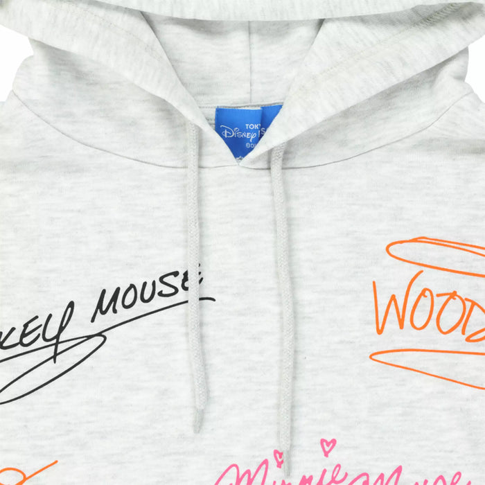 TDR - Mickey & Friends All Over Print "Signatures" Pullover Hoodies for Adults (Release Date: Oct 16, 2025)