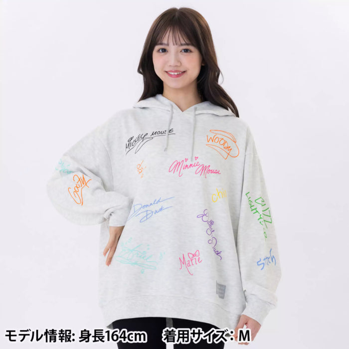 TDR - Mickey & Friends All Over Print "Signatures" Pullover Hoodies for Adults (Release Date: Oct 16, 2025)