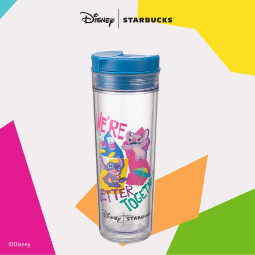 Starbucks Hong Kong - Disney Starbucks "Discover Joy" x 16OZ Stitch & Angel Plastic Water Bottle
