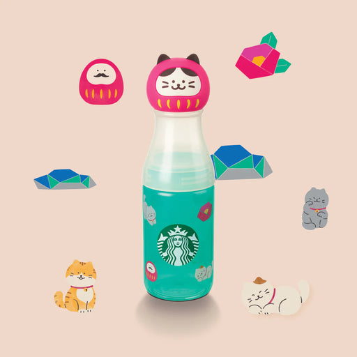 Starbucks Hong Kong - Daruma and Lukcy Cat Water Watter 17 oz