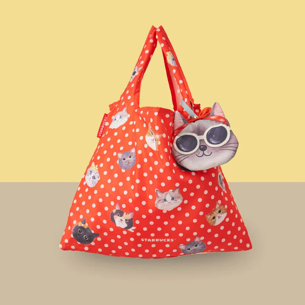 Starbucks Hong Kong - 2026 Meow Star Collection x Reusable Bag - Grey Cat