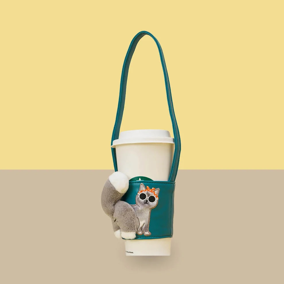 Starbucks Hong Kong - 2026 Meow Star Collection x Cup Carrier - Little Grey Cat