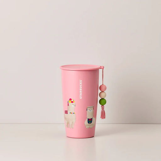 Hong Kong Starbucks - Alpaca Boho Fiesta Collection x PINK BOHEMIAN FASHIONISTA ALPACAS STAINLESS STEAL TUMBLER 12OZ