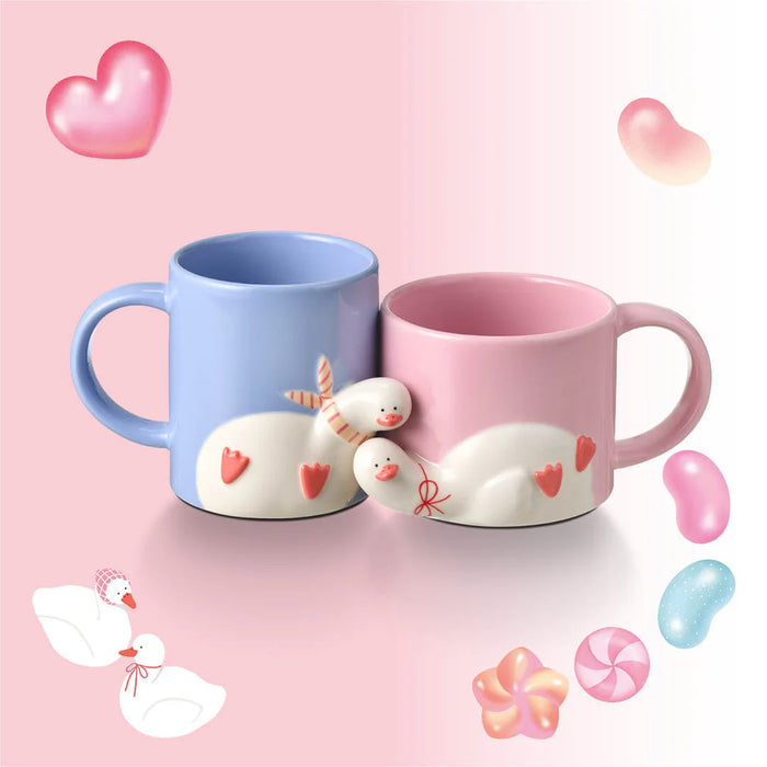 Starbucks Hong Kong- Jelly Collectors Duckies Collection x CALL DUCK HEAD TO HEAD MUG GIFT SET 12OZ