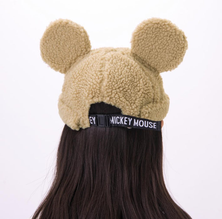TDR - Fluffy Fluffy Cute Gentle Colors x Mickey Mouse Fluffy Hat with Ears (Color: Brown)