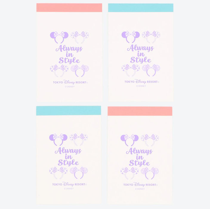 TDR - Minnie Mouse Ear Headband "Always in Style" Collection x Memo Notes Set (Release Date: July 6)