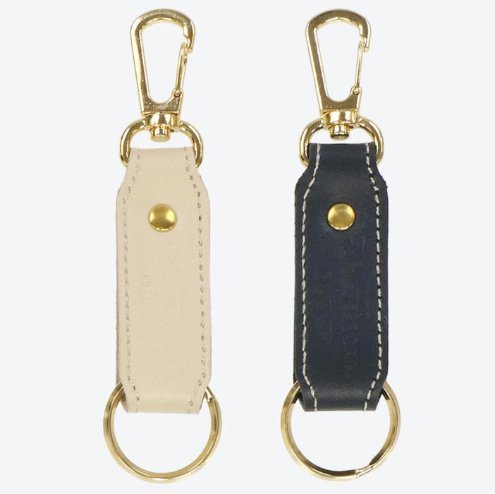 TDR - Mickey Mouse "Beige & Navy Genuine Leather Keychains Set of 2 (Release Date: July 20)