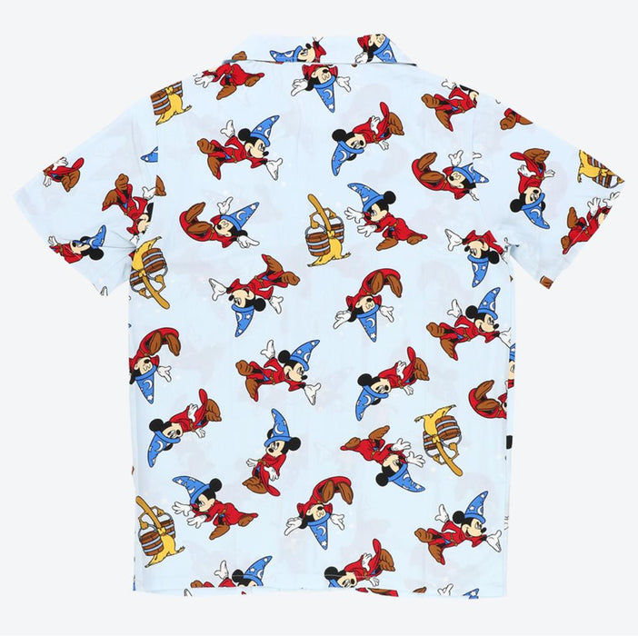 TDR - Mickey Mouse "Sorcerer's Apprentice" Collection x All Over Print Aloha Shirt for Adults (Release Date: July 20)