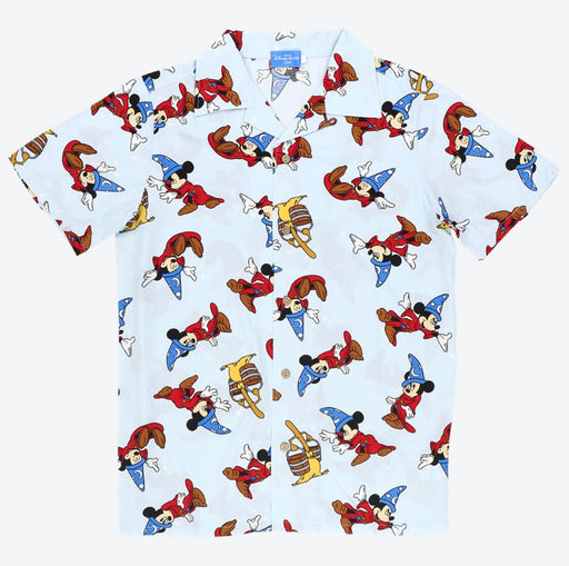 TDR - Mickey Mouse "Sorcerer's Apprentice" Collection x All Over Print Aloha Shirt for Adults (Release Date: July 20)