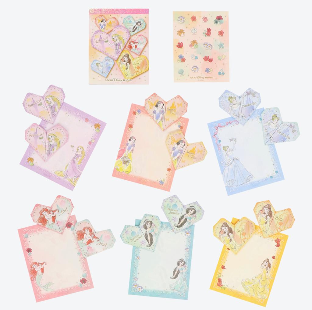 NEW!! ~ Disney Princesses x Daiso Japan Set of 6 Stationary Set - Pink