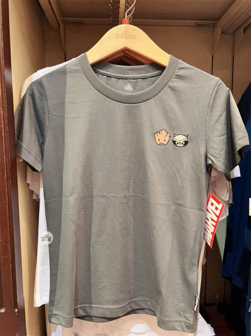HKDL - Groot & Rocket Raccoon Embroidered T Shirt for Adults