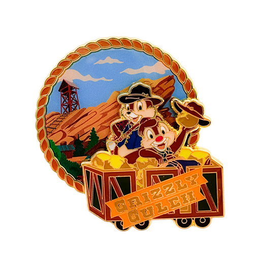 HKDL - 2026 Chip & Dale Grizzly Gulch Collection x Chip & Dale "Slider" Pin Badge