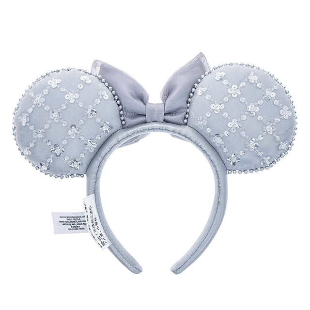 HKDL - Minnie Mouse Iridescent Tweed Pearl Ear Headband