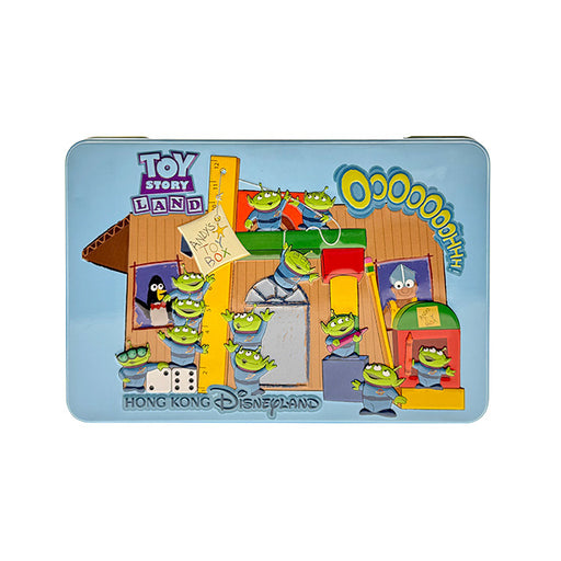 HKDL - Toy Story Land Embossed Rect Tin with Chocolate Crunch 12P